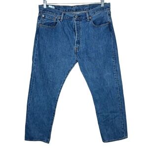 Levi's 501 Button Fly Jeans 38x30 Mens Red Tab 5 Pockets Medium Wash‎ Cotton